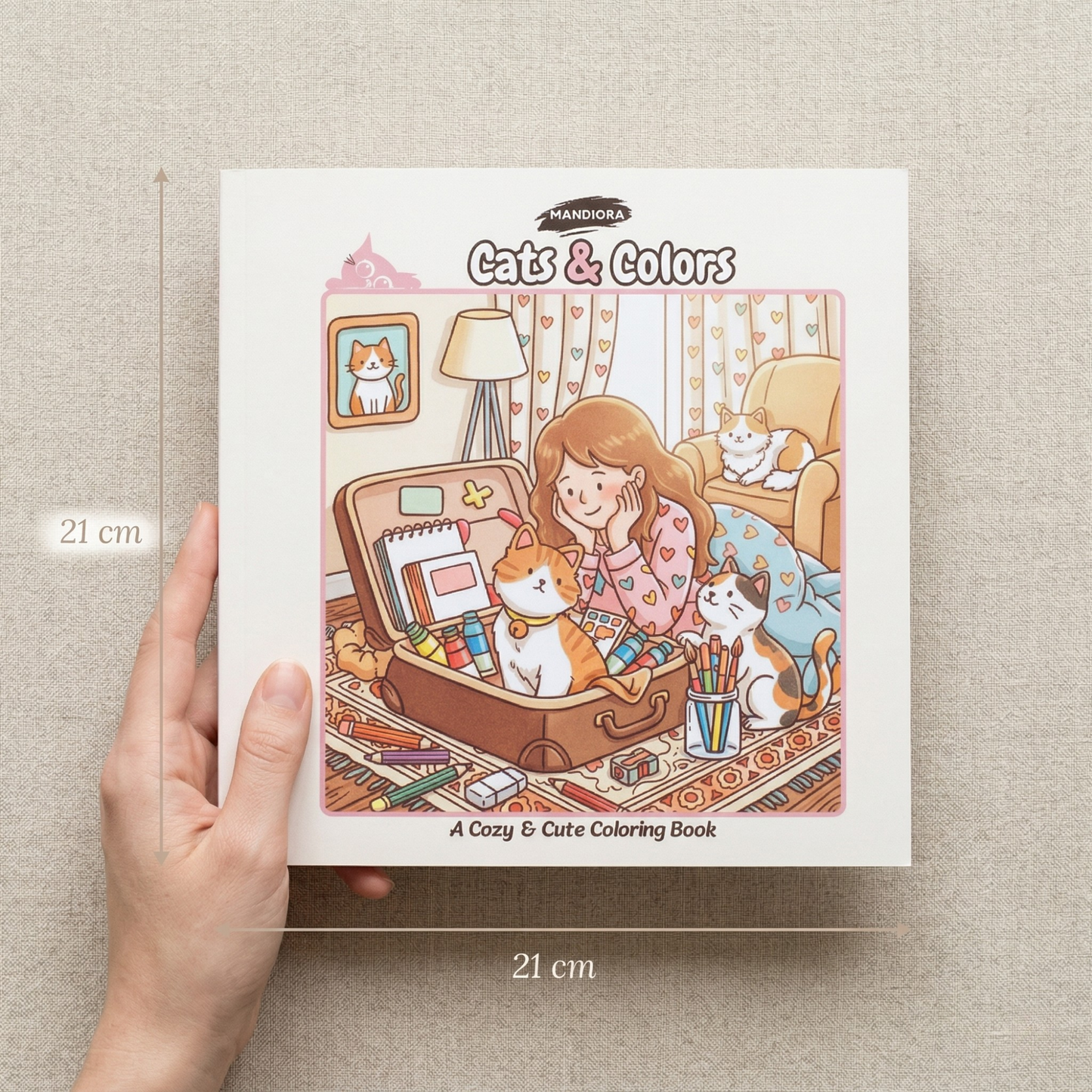 Cats & Colors | Cozy Cute Relaxing Coloring Book | Mandiora