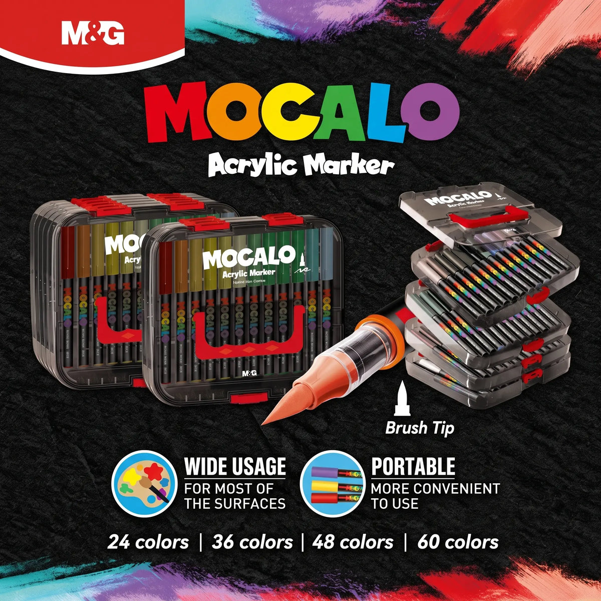 M&G Mocalo 36 Color Acrylic liquid roller - APMT80k0