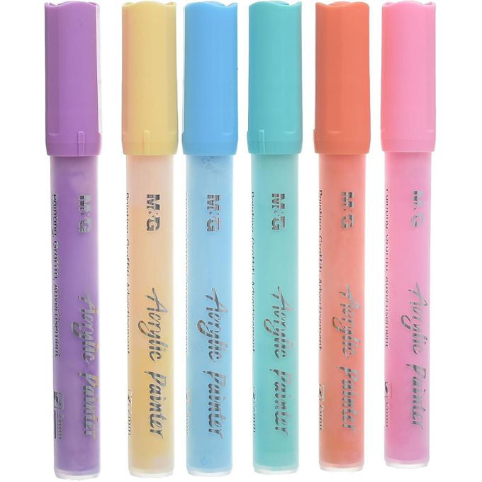 M&G 6 Colors Pastel Acrylic Painter Set