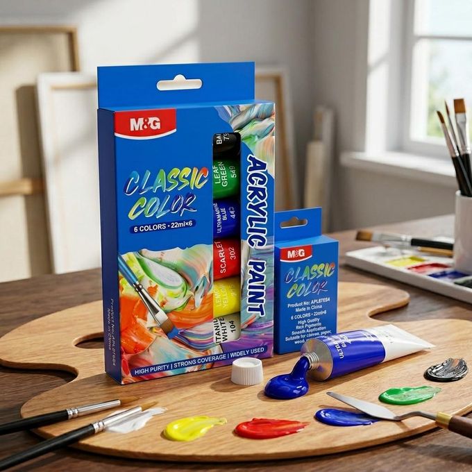 M&G 6 Colors Classic Acrylic Paint Set (22ml)