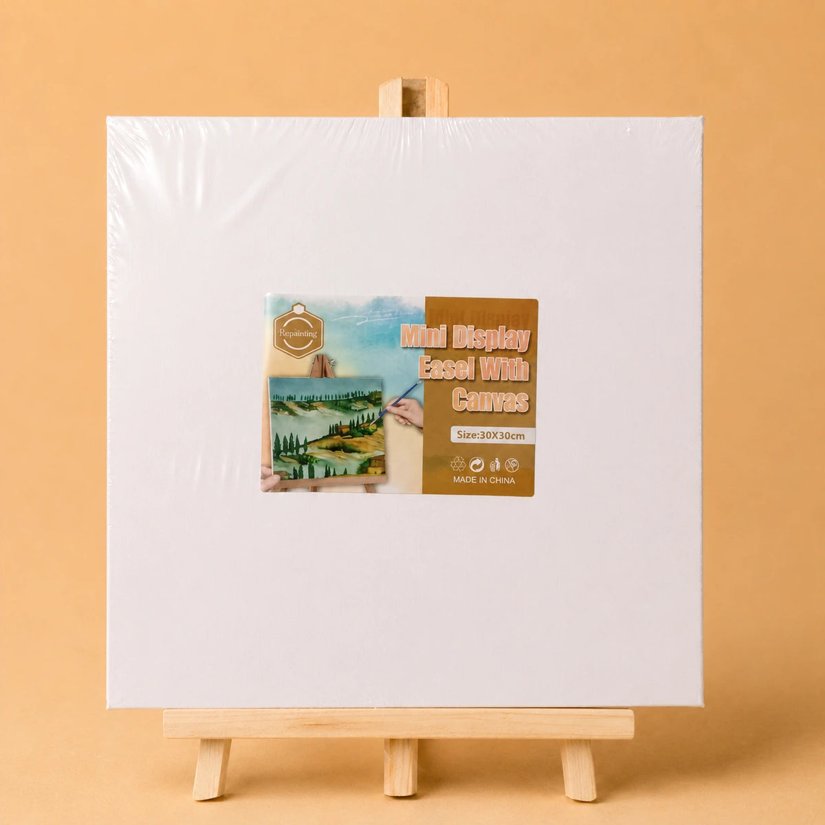 Keep Smiling Mini Display Easel with Canvas - 30x30cm