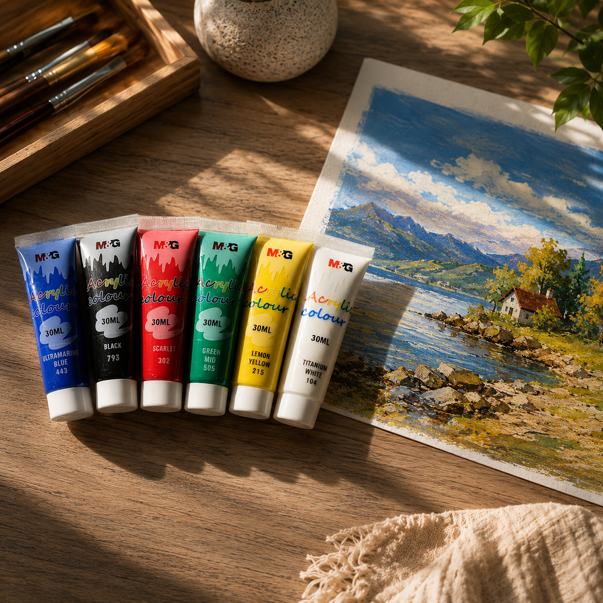 M&G 6 Colors Classic Acrylic Paint Set (30ml)