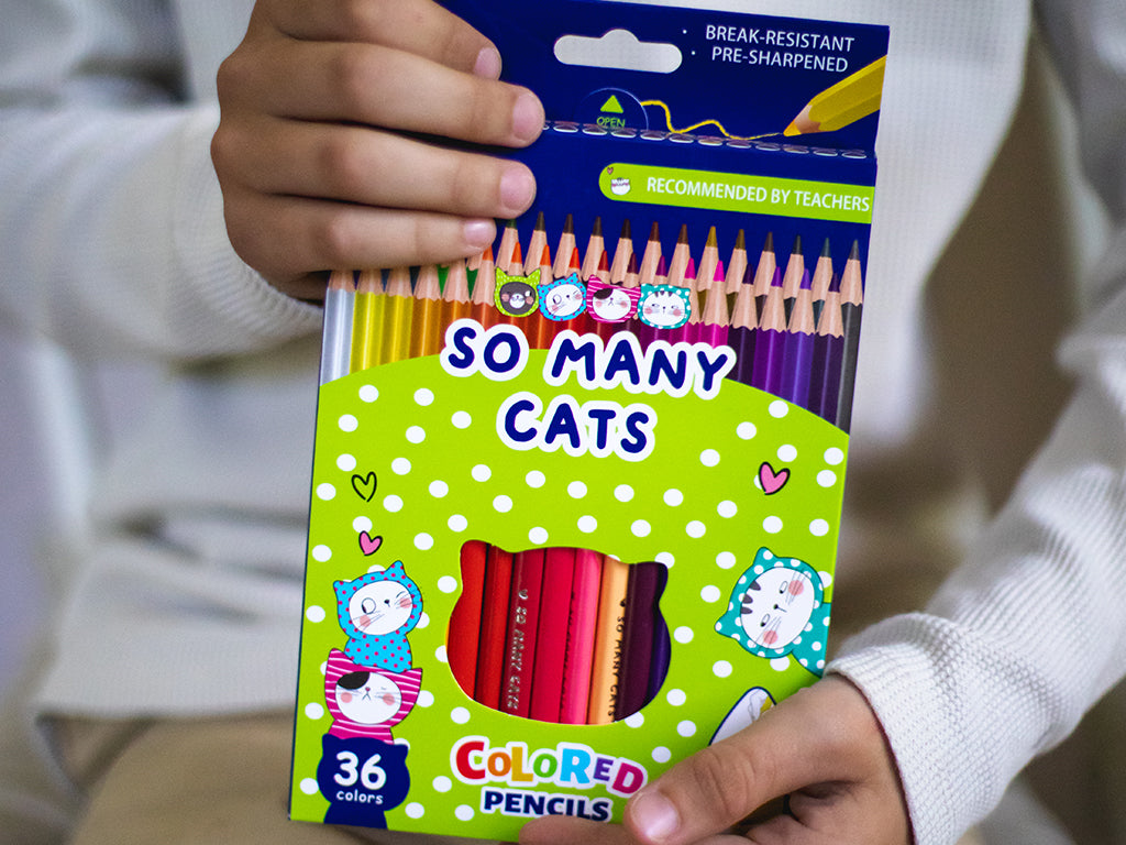 M&G So Many Cats Colored Pencils 36 Colors | Smooth Coloring Pencil Set | AWP343A3