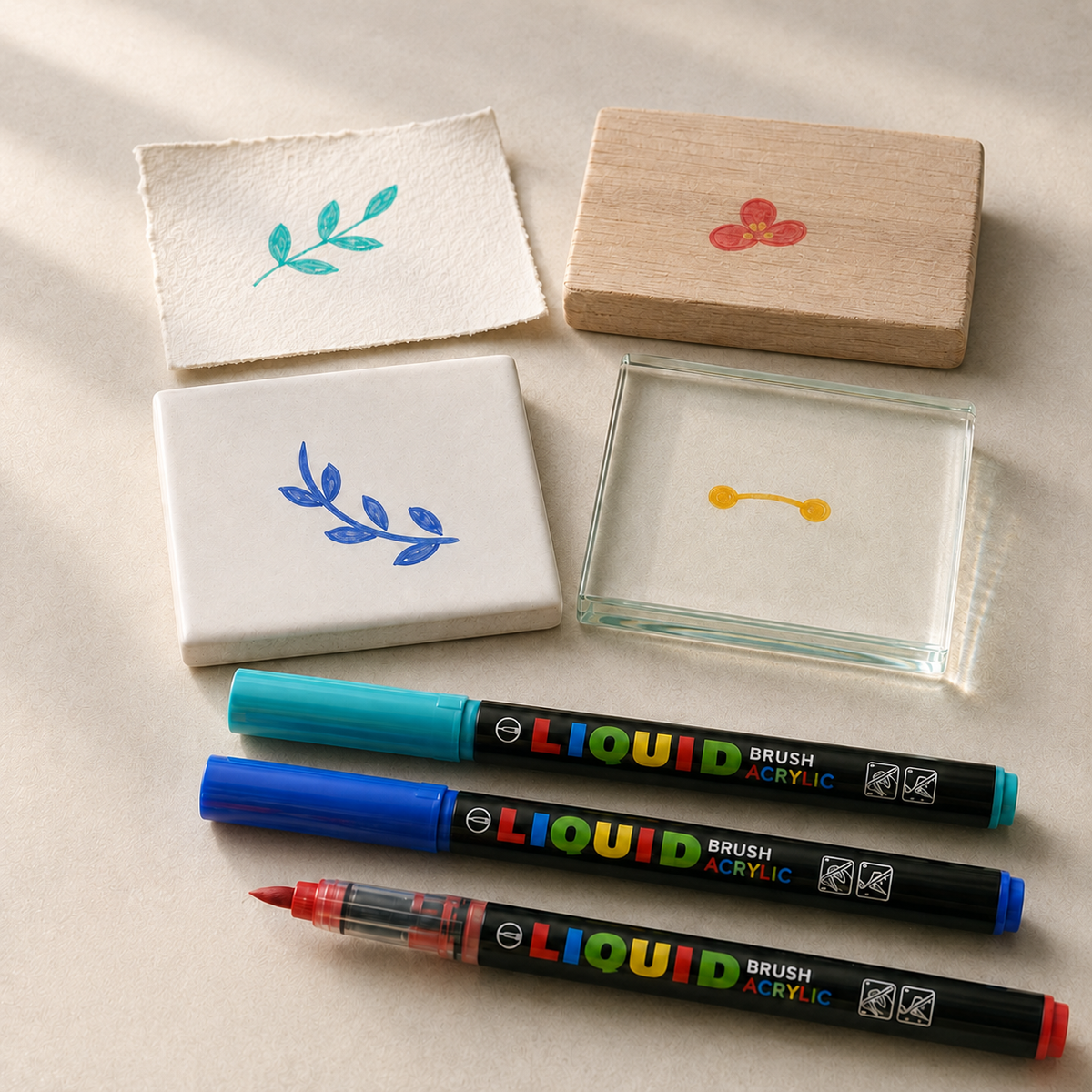SkyGlory Acrylic Markers – 48 Colors | Liquid Ink Multi-Surface Markers – ZX-9868-48