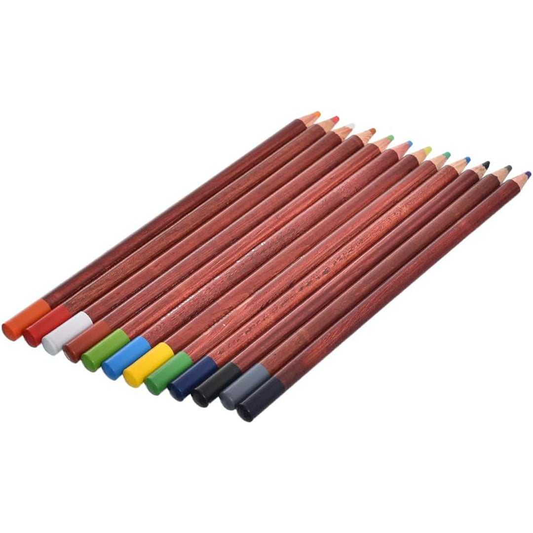 Keep Smiling 12-Color Soft Pastel Pencils Set (TB-1020)