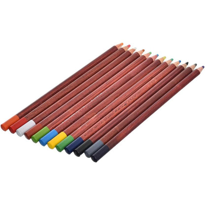 Keep Smiling 12-Color Soft Pastel Pencils Set (TB-1020)