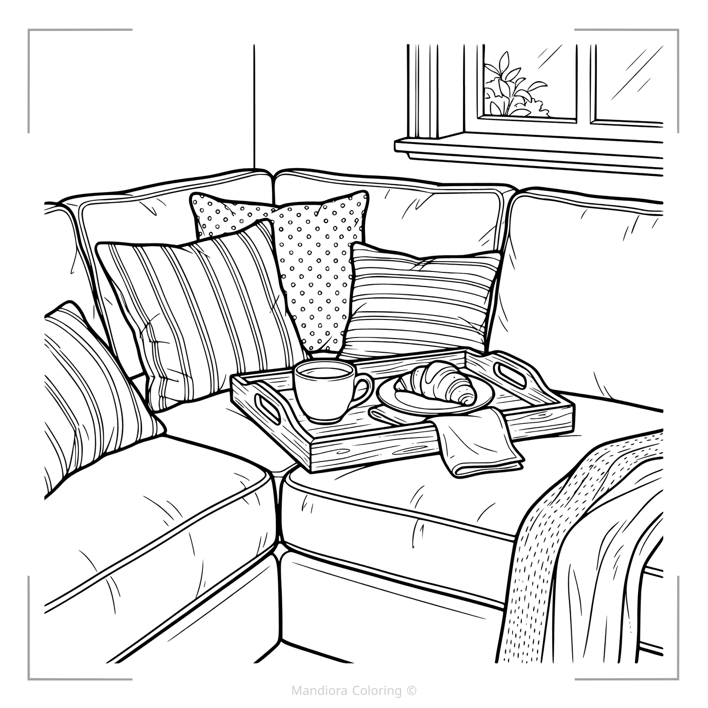 Where Cozy Lives | Relaxing Cozy Home Coloring Book | Mandiora