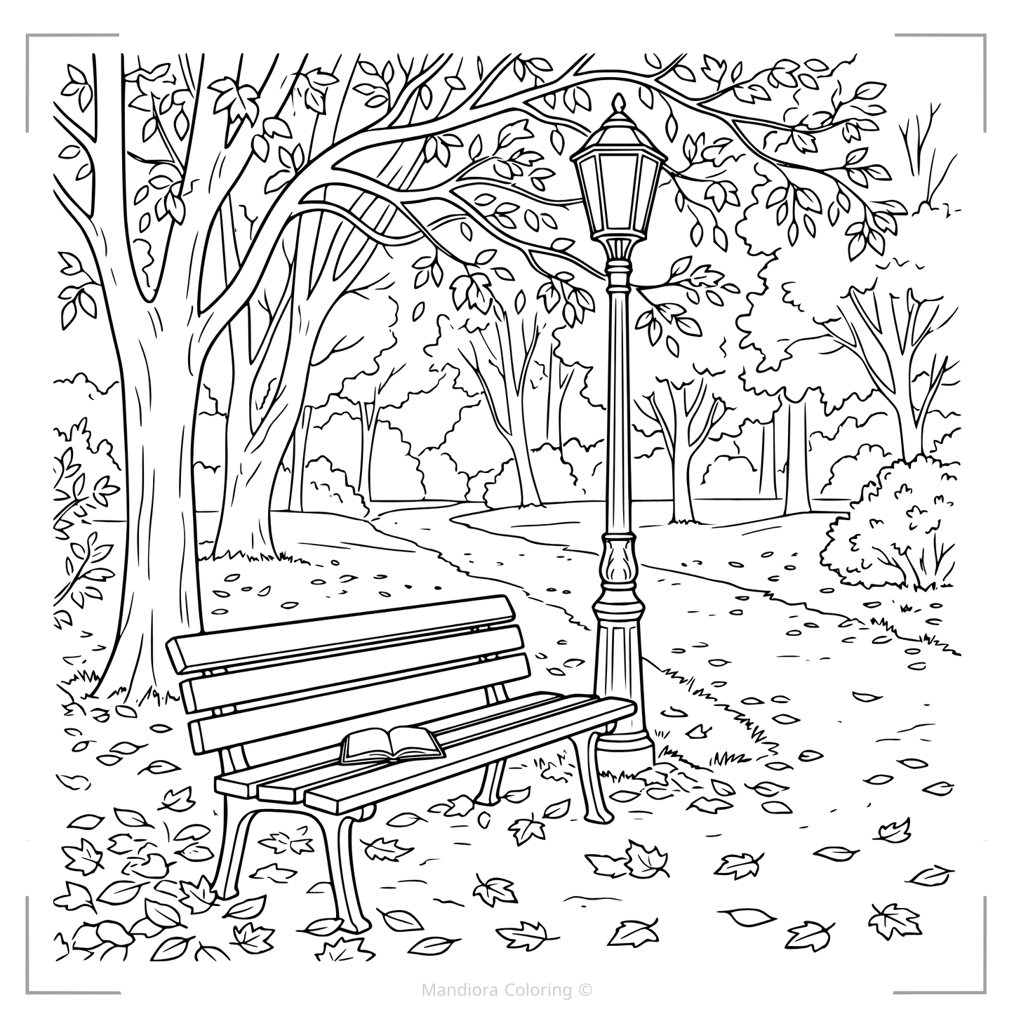 Cozy Outdoor Escapes Coloring Book | Relaxing Nature Coloring Book | Mandiora
