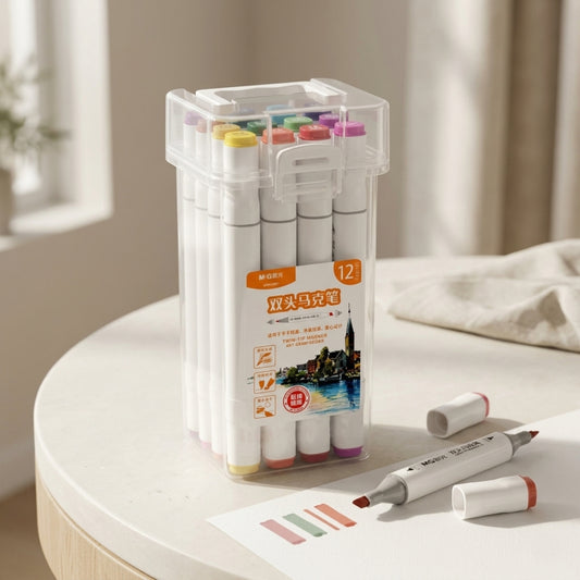 M&G Dual Tip Markers | 12 Colors for Smooth & Creative Coloring