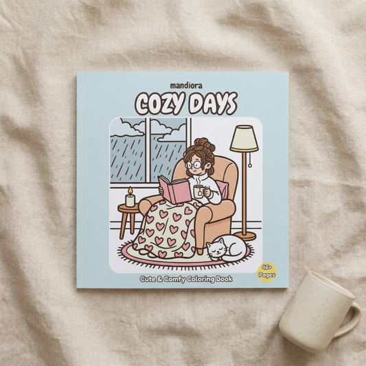 Cozy Days | Relaxing Cozy Coloring Book | Mandiora
