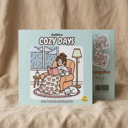 Cozy Days | Relaxing Cozy Coloring Book | Mandiora