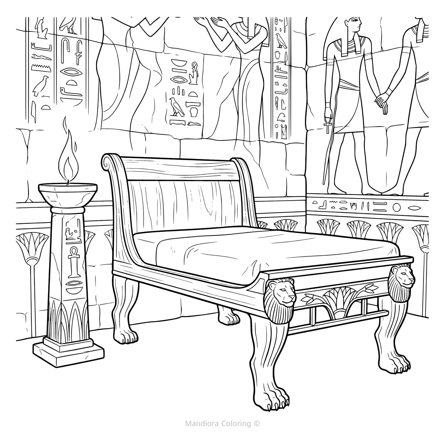 Eternal Egypt | Ancient Egypt Relaxing Coloring Book | Mandiora