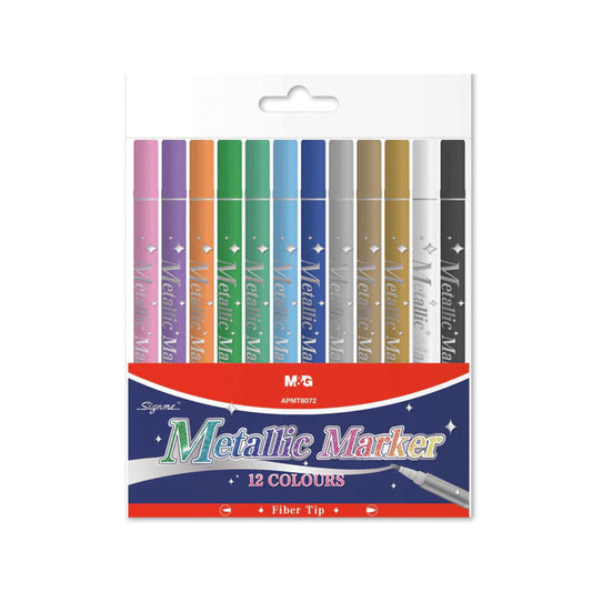 12 Colors Glitter Metallic Marker Set M&G  (APMT8072)