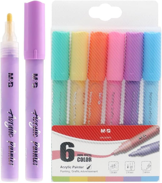 M&G 6 Colors Pastel Acrylic Painter Set