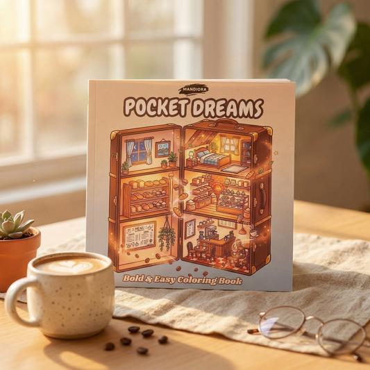 Pocket Dreams | كتاب تلوين كوزي للاسترخاء | مانديورا