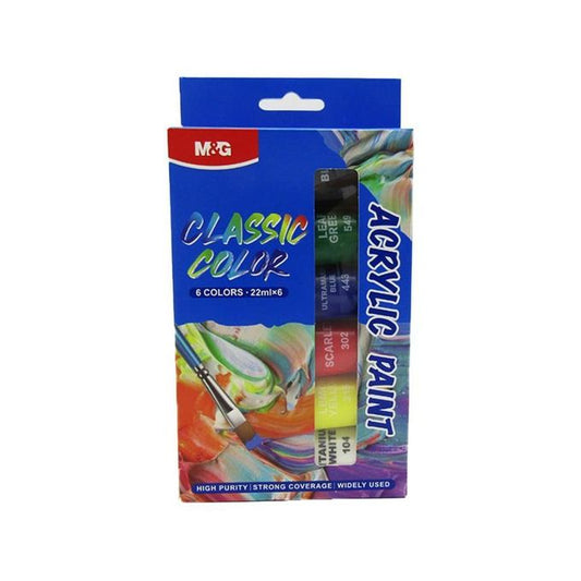 M&G 6 Colors Classic Acrylic Paint Set (22ml)