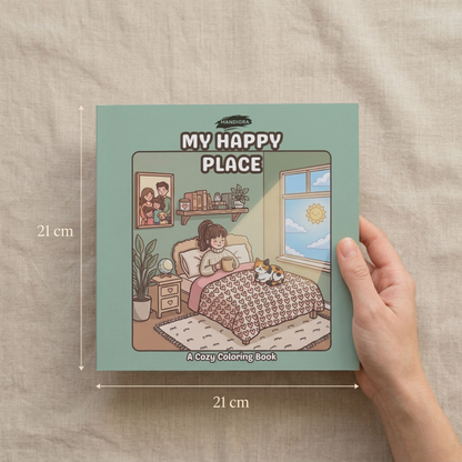My Happy Place | Cozy Relaxing Coloring Book | Mandiora