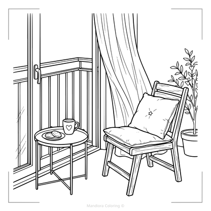 Where Cozy Lives | Relaxing Cozy Home Coloring Book | Mandiora