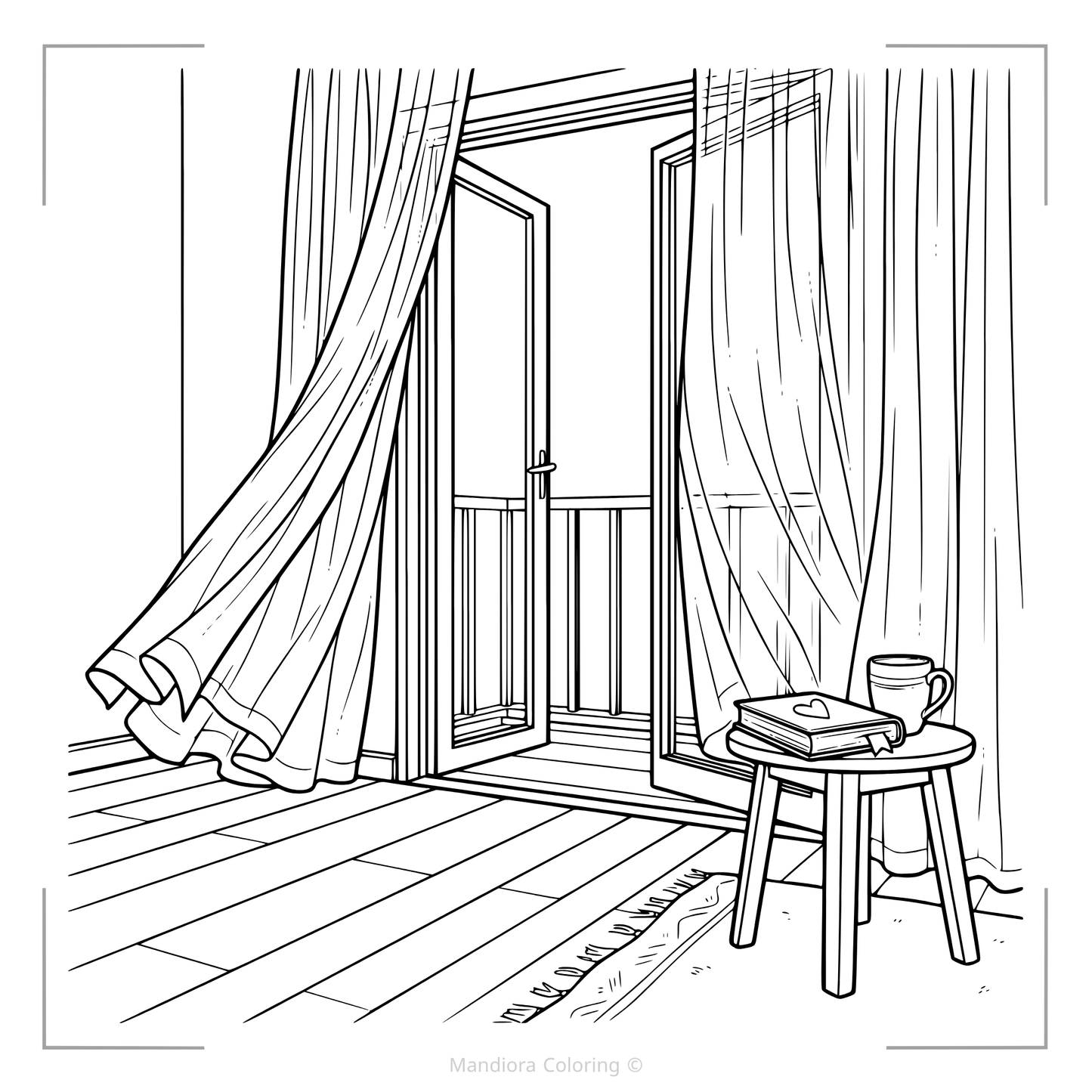 Where Cozy Lives | Relaxing Cozy Home Coloring Book | Mandiora