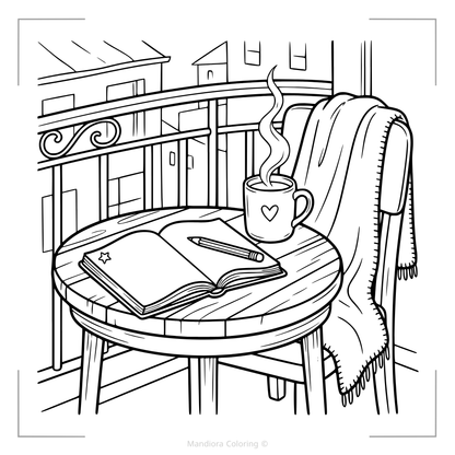 Where Cozy Lives | Relaxing Cozy Home Coloring Book | Mandiora