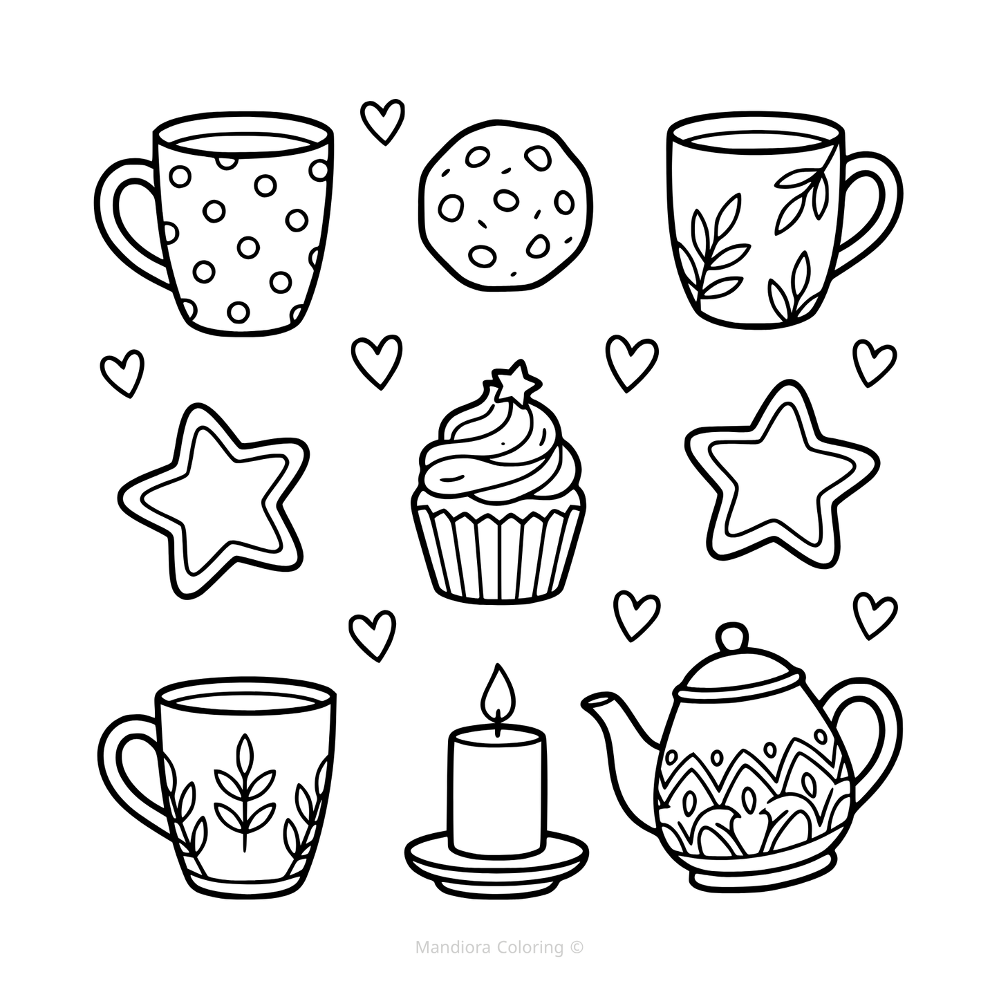 Cozy Patterns Coloring Book | Relaxing & Stress Relief Designs | Mandiora