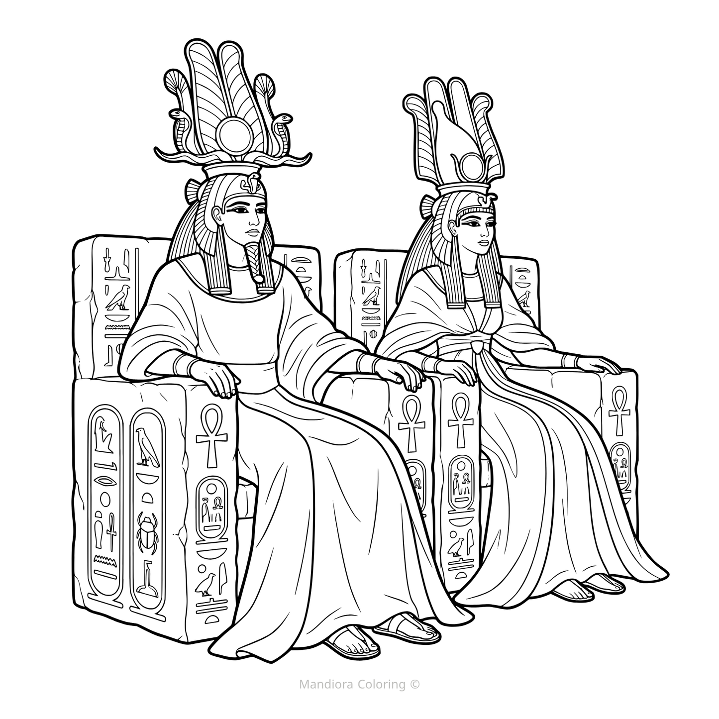 Eternal Egypt | Ancient Egypt Relaxing Coloring Book | Mandiora