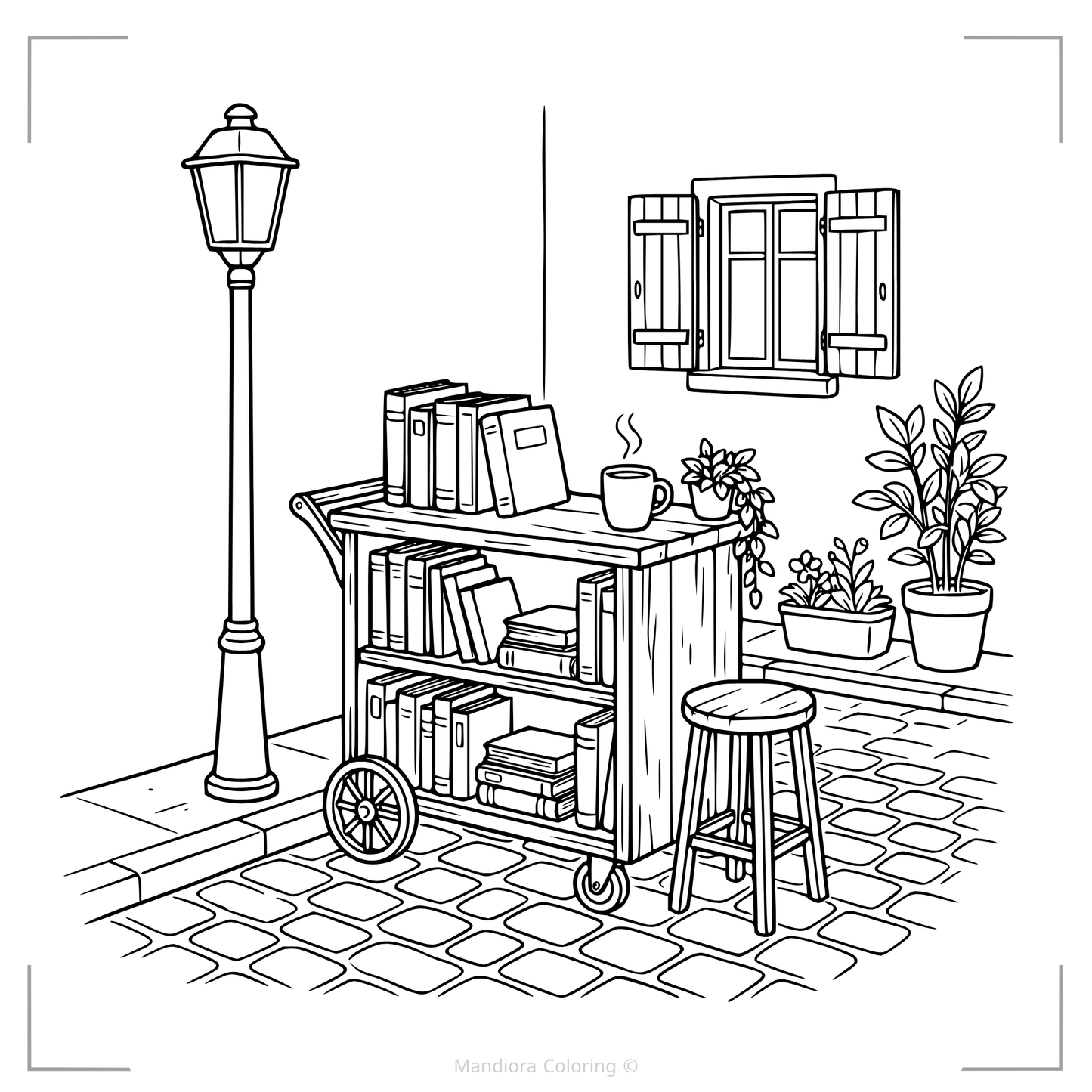 Cozy Outdoor Escapes Coloring Book | Relaxing Nature Coloring Book | Mandiora