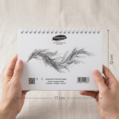 Mandiora Artist Sketchbook – 17 × 12 cm –Landscape– 140 GSM (Drawing)