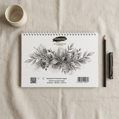 Mandiora Artist Sketchbook – 24 × 17 cm –Landscape– 140 GSM (Drawing)