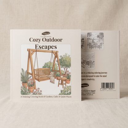 Cozy Outdoor Escapes Coloring Book | Relaxing Nature Coloring Book | Mandiora