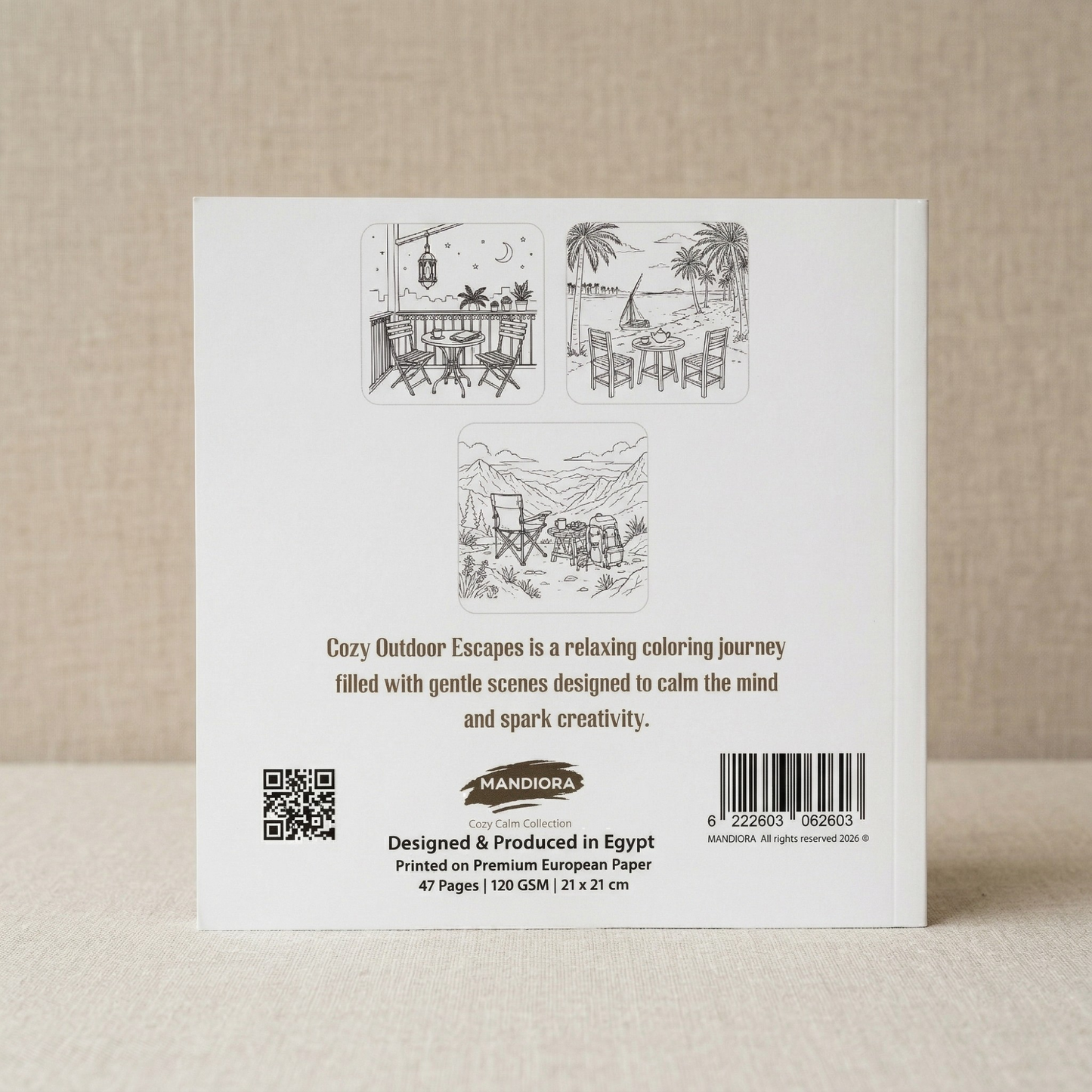 Cozy Outdoor Escapes Coloring Book | Relaxing Nature Coloring Book | Mandiora