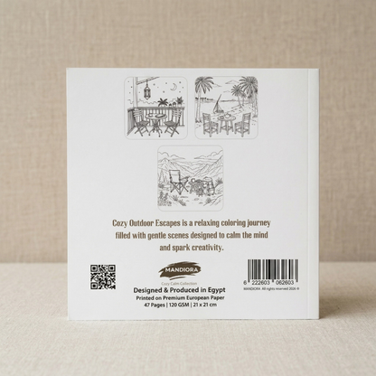 Cozy Outdoor Escapes Coloring Book | Relaxing Nature Coloring Book | Mandiora