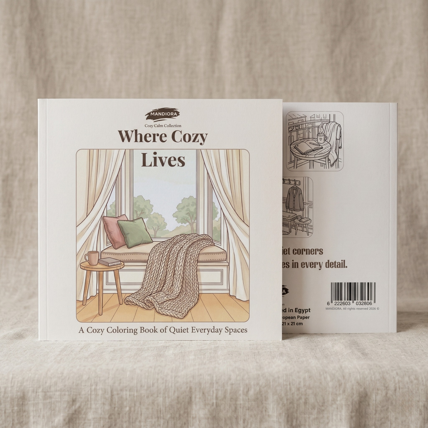Where Cozy Lives | Relaxing Cozy Home Coloring Book | Mandiora