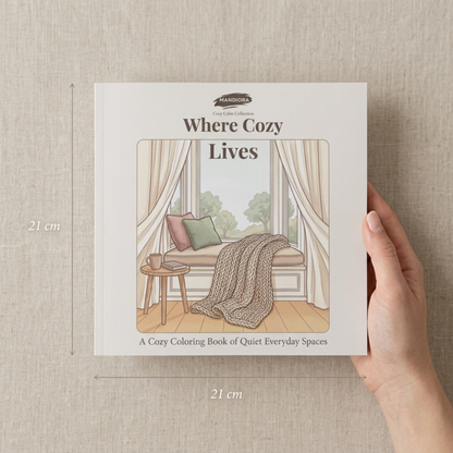 Where Cozy Lives | Relaxing Cozy Home Coloring Book | Mandiora