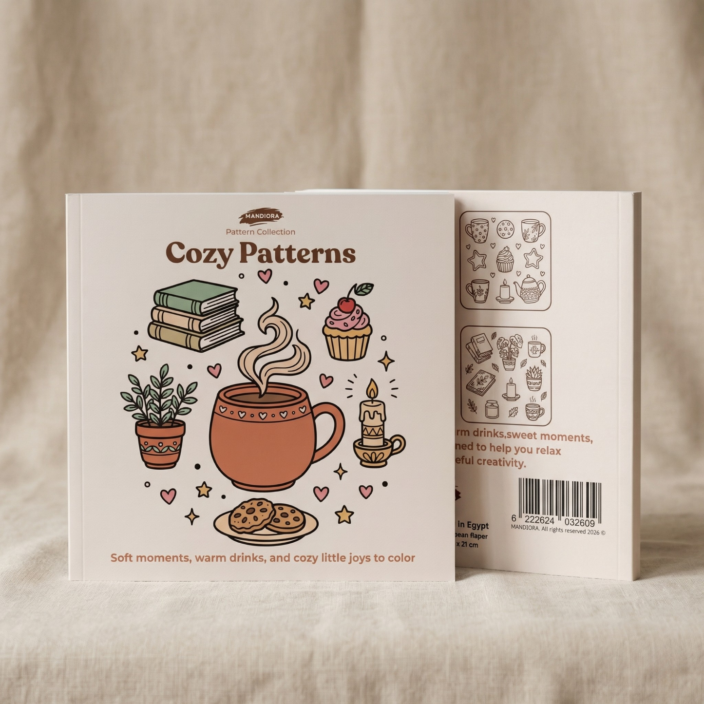Cozy Patterns Coloring Book | Relaxing & Stress Relief Designs | Mandiora