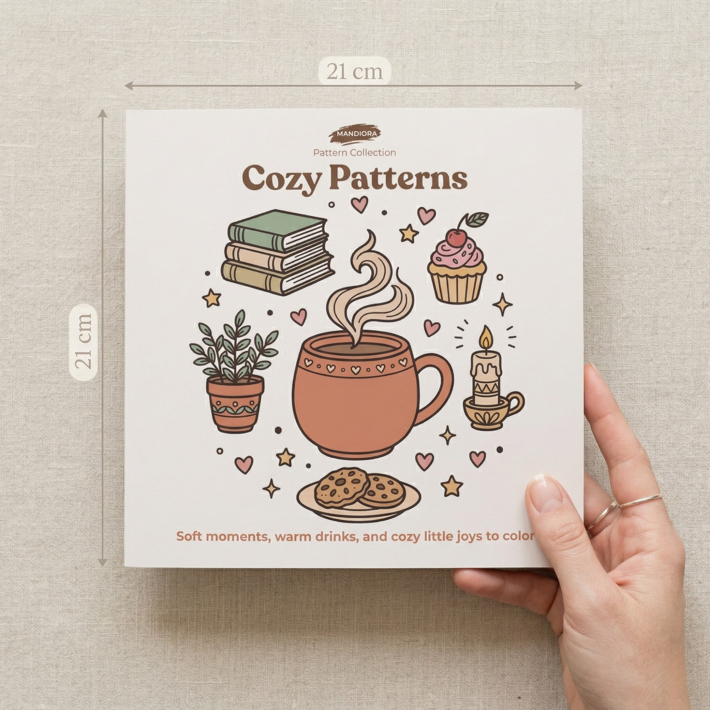 Cozy Patterns Coloring Book | Relaxing & Stress Relief Designs | Mandiora