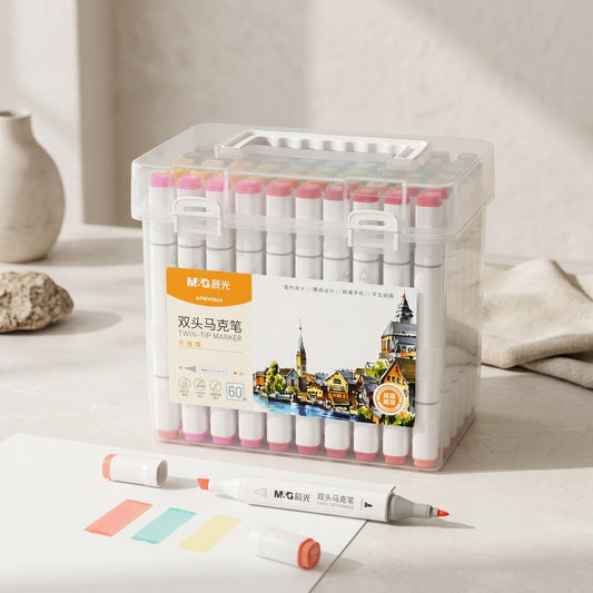 M&G Dual Tip Markers | 60 Colors for Smooth & Creative Coloring