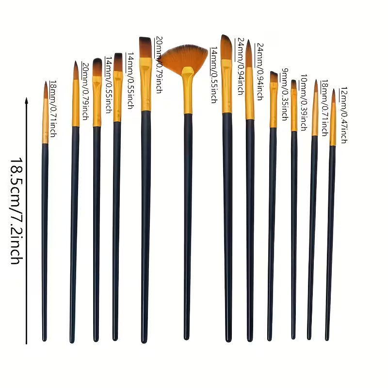 Keep Smiling Artist Brush Set - Mixed Assorted Shapes (A6308)