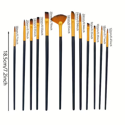 Keep Smiling Artist Brush Set - Mixed Assorted Shapes (A6308)