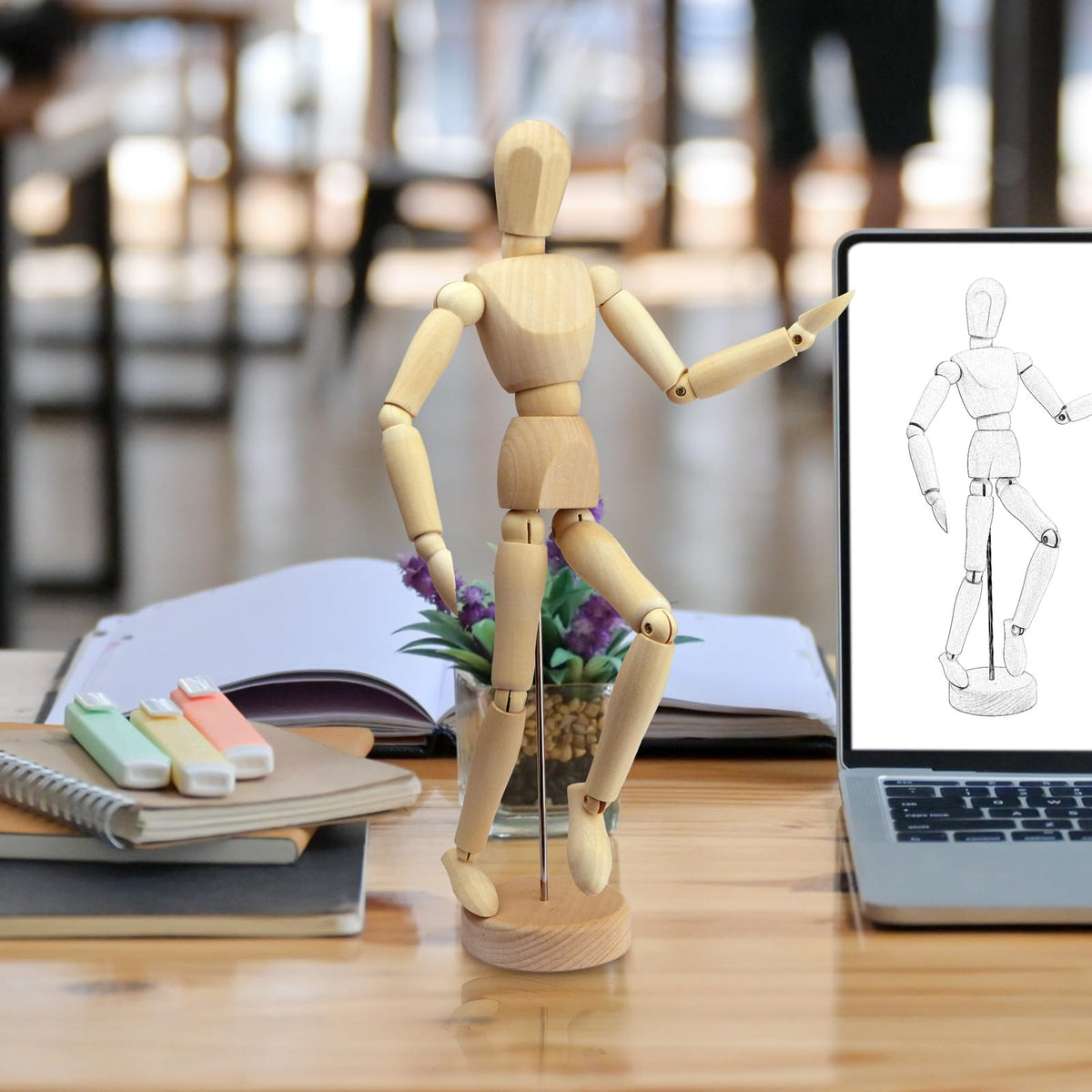 Wooden Articulated Artist Manikin - 30cm