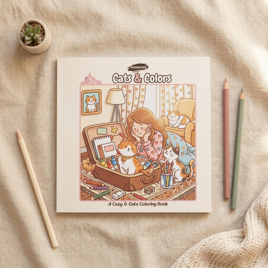 Cats & Colors | كتاب تلوين هادئ لعشاق القطط | مانديورا
