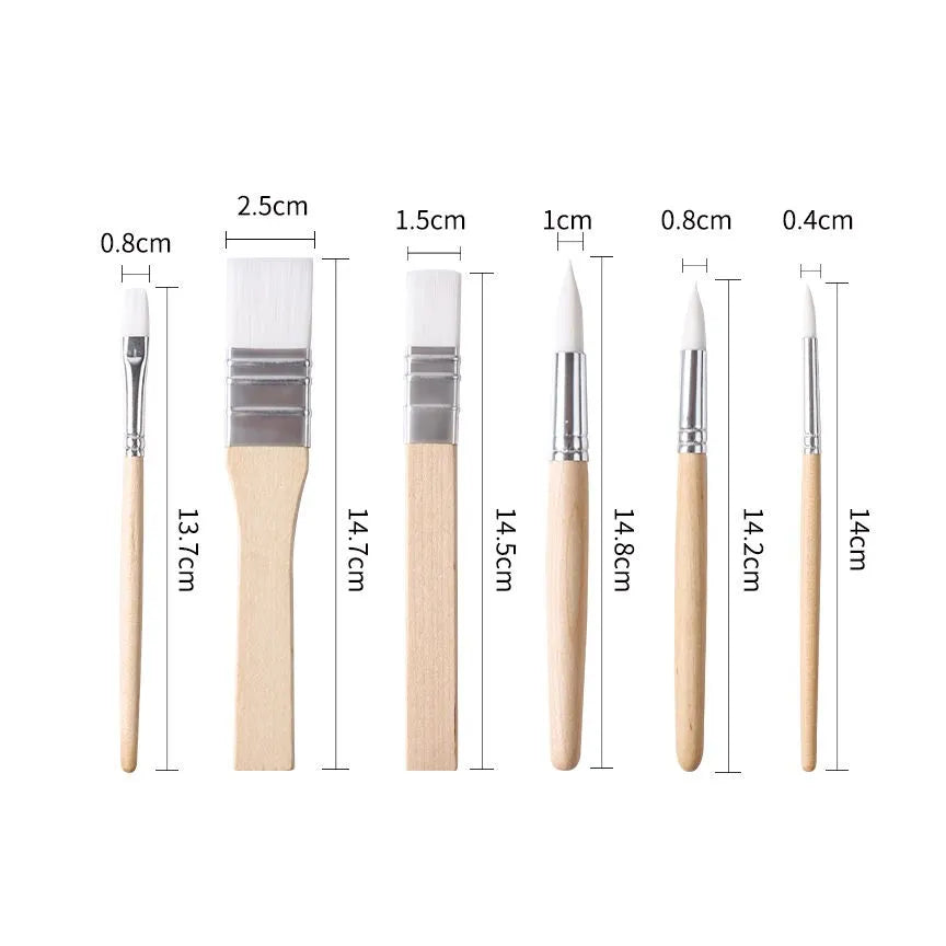 Keep Smiling 6-Piece Artist Brush Set (A6325B)
