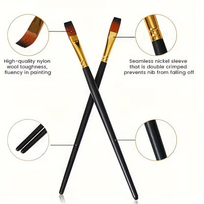 Keep Smiling Artist Brush Set - Mixed Assorted Shapes (A6308)