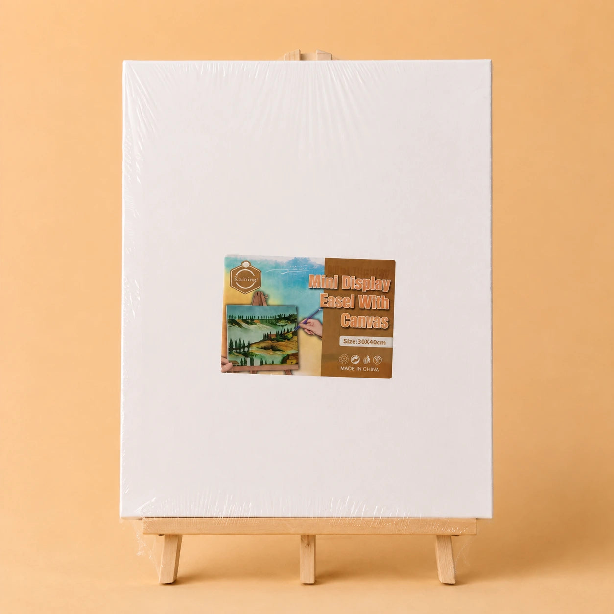 Keep Smiling Mini Display Easel with Canvas - 30x40cm