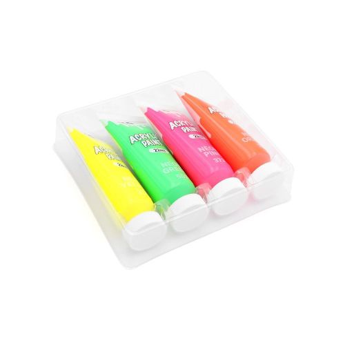 M&G 4 Colors Neon Acrylic Paint Set (22ml)