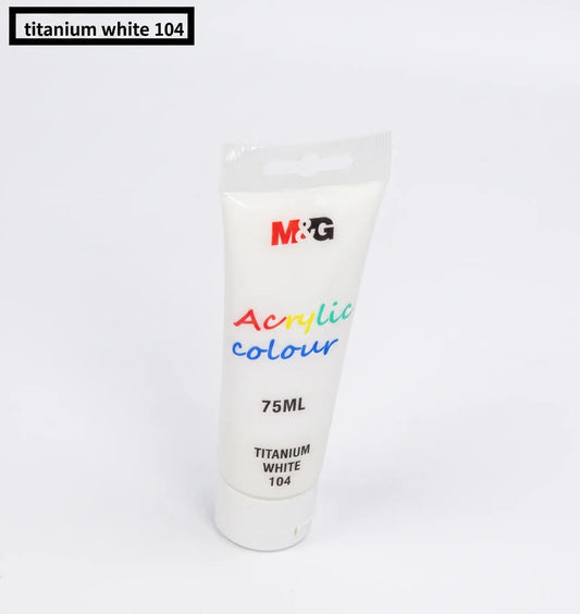 M&G Titanium White 104 Acrylic Paint (75ml)