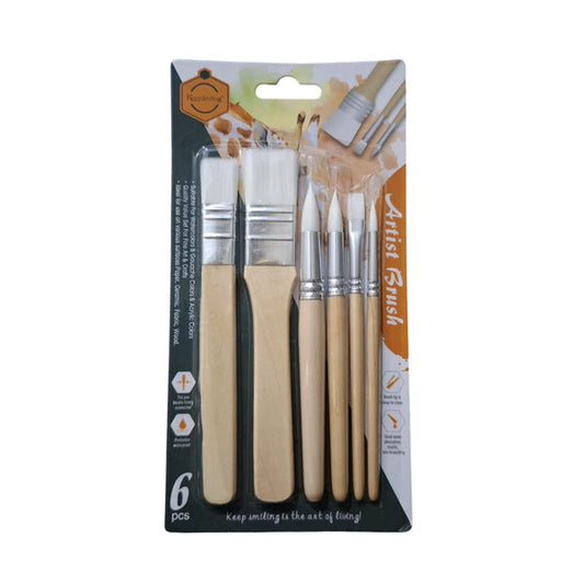 Keep Smiling 6-Piece Artist Brush Set (A6325B)