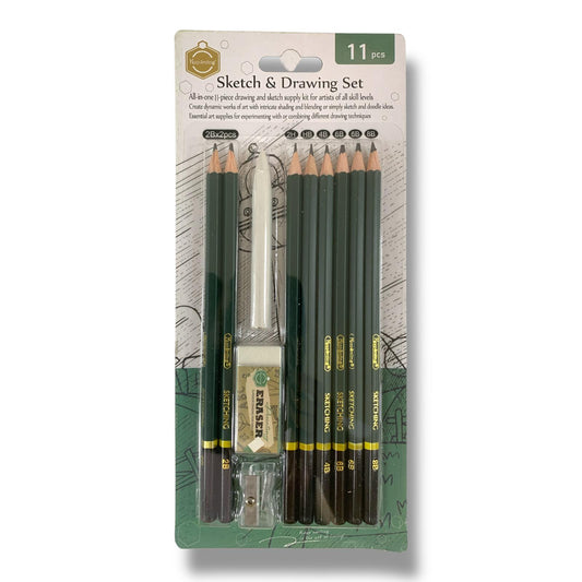 Keep Smiling 11-Piece Sketch & Drawing Set (TB-1200)
