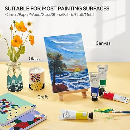 Art Rangers Acrylic Colour Set 8 Colors 22ml | Artist Painting & Craft Kit