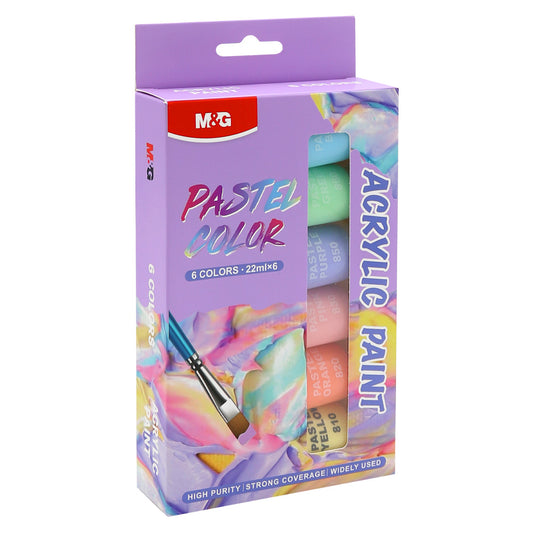 M&G 6 Colors Pastel Acrylic Paint Set (22ml)